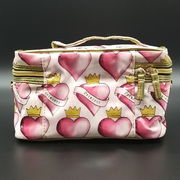 2 Princess Crown Heart Makeup Bags - Picture 7 of 11